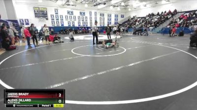 105 lbs Cons. Round 6 - Alexis Dillard, Aliso Niguel vs Jaedis Brady, Esperanza