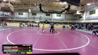 55 lbs Cons. Round 4 - Tayshaun Jacobs, Cobbler Kids vs Grayson Goodvin, Sheridan Wrestling Club