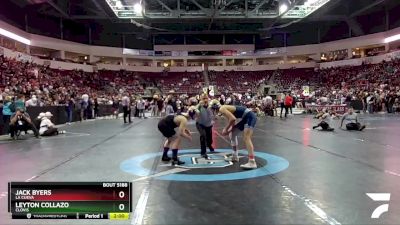 5A 152 lbs Quarterfinal - Leyton Collazo, Clovis vs Jack Byers, La Cueva