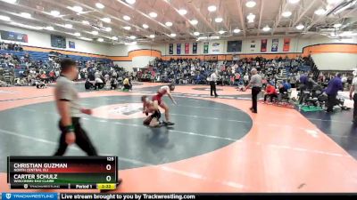 125 lbs Champ. Round 1 - Carter Schulz, Wisconsin-Eau Claire vs Christian Guzman, North Central (IL)