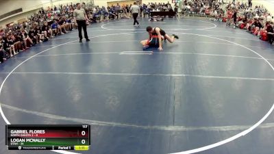 117 lbs Round 4 (6 Team) - Logan McNally, Utah vs Gabriel Flores, North Dakota 2