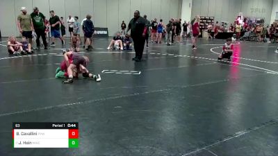 63 lbs Cons. Semi - John Hein, M-80 Wrestling Club vs Bradley Cavallini, Ponte Vedra Wrestling