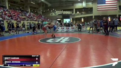 120 lbs Cons. Round 2 - Brett Harman, IL vs Brock Johnson, KS