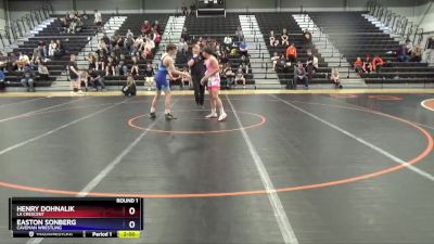 16U-3 lbs Round 1 - Henry Dohnalik, La Crescent vs Easton Sonberg, Caveman Wrestling