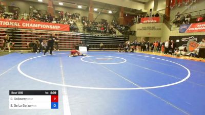 143 lbs 7th Place - Reagen Gallaway, Hastings (Neb.) vs Serenity De La Garza, Missouri Valley College