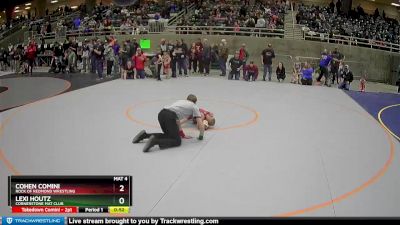 43 lbs Cons. Round 4 - Cohen Comini, Rock Of Redmond Wrestling vs Lexi Houtz, Cornerstone Mat Club