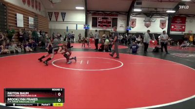 Round 2 - Payton Baum, Keokuk Kids Wrestling Club vs Brooklynn Frakes, L-M Junior Wrestling Club