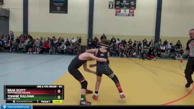 90 lbs Round 2 - Brae Scott, Worthington Trojans vs Tommie Sullivan, New Prague