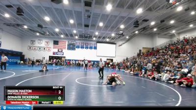 110 lbs Champ. Round 1 - Mason Maston, Sage Valley Jr High vs Donavin Dickerson, Douglas Middle School