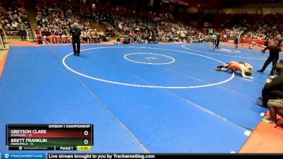 138 lbs D1/d2/d3 Finals (sat 3:00 P.m.) - Greyson Clark, Kaukauna vs Brett Franklin, Marshfield