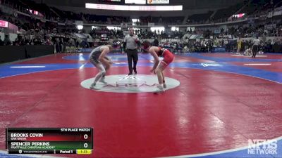 1A-4A 157 5th Place Match - Brooks Covin, Oak Grove vs Spencer Perkins, Prattville Christian Academy