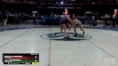 Girls 165 lbs Cons. Round 3 - Lilly Delegarito, Farmington vs Makayla Martinez, Del Norte