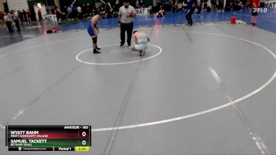 165 lbs Cons. Round 2 - Wyatt Bahm, Pratt Community College vs Samuel Tackett, Bethany (Kan.)