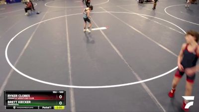 100 lbs Round 1 - Brett Kiecker, Minnesota vs Ryker Clobes, Pinnacle Wrestling Club