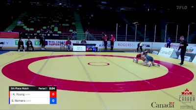 50kg 5th Place Match - Kelyn Young, Guelph WC vs Samantha Romero, Brock WC