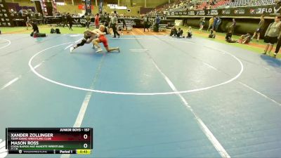 157 lbs Cons. Round 1 - Xander Zollinger, Team Idaho Wrestling Club vs Mason Ross, Coon Rapids Mat Bandits Wrestling Club