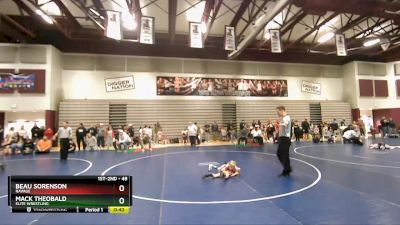 48 lbs Cons. Semi - Beau Sorenson, Ravage vs Mack Theobald, Elite Wrestling