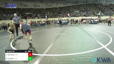 46 lbs Round Of 16 - Jaxon Ditmore, Dark Cloud Wrestling Club vs Brady Cowett, Warner Eagles Youth Wrestling