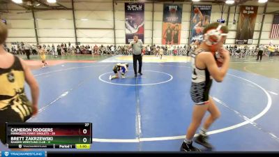 68 lbs Rd# 1 9:00am Friday - Cameron Rodgers, Minnesota Funky Singlets vs Brett Zakrzewski, Ranger Wrestling Club