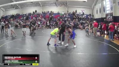 85 lbs Round 1 - Geordan Butler, Cane Bay Cobras vs Haven Degges, Summerville Takedown Club