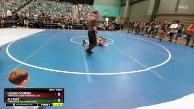 66-68 lbs Round 3 - Eli Diaz, Greenwave Youth Wrestling vs Logan Coombs, Yerington Lions Wresting Club