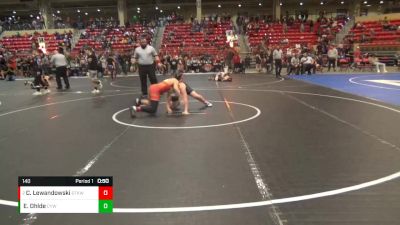 140 lbs Cons. Round 2 - Cruz Lewandowski, Southwest Timberwolves Kids Wr vs Emmit Ohlde, CYWC