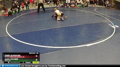 59 lbs Quarterfinal - Jaime Almaguer, Victory Wrestling-Central WA vs Knox Mauger, WESTLAKE