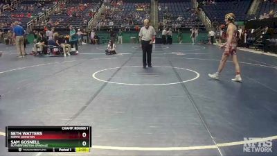 2A 106 lbs Champ. Round 1 - Sam Gosnell, Rutherfordton-Spindale vs Seth Watters, North Johnston