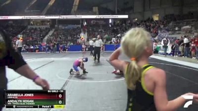 55 lbs Cons. Semi - Andalyn Hogan, WR- Topeka Blue Thunder vs Arabella Jones, Lion Elite