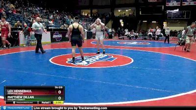 7A-215 lbs Champ. Round 1 - Matthew Dillan, Colquitt County vs Lex Hennebaul, Mountain View