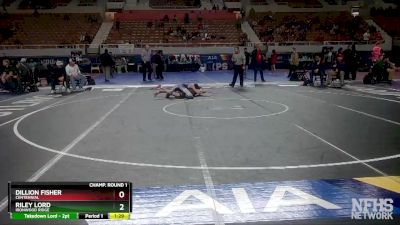 D2-106 lbs Champ. Round 1 - Dillion Fisher, Centennial vs Riley Lord, Ironwood Ridge