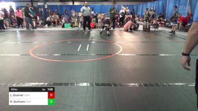 85 lbs Quarterfinal - Lukas Kramer, Sepa vs Ryan Dunham, Central Kentucky