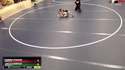 52 lbs Semis & 1st Wrestleback (8 Team) - Camden Stancer, Rogers vs Lincoln Bartlet, Westfield