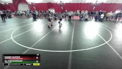 102 lbs Cons. Round 2 - Haiden Schmitz, Manitowoc Ships Wrestling vs ELi Phrakonkham, Minnesota