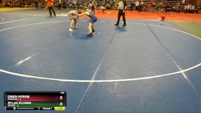 115 lbs Finals (8 Team) - Owen Myrvik, Minneota vs Rylan Kujawa, Becker