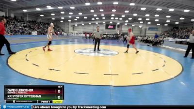 157 lbs Semifinal - Owen Lebkisher, George C. Marshall vs Kristofer Bitterman, Grassfield