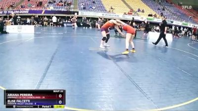 155 lbs 2nd Wrestleback (16 Team) - Elise Falcetti, Missouri Valley College vs Ariana Pereira, University Of The Cumberlands