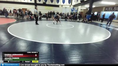 100lbs Cons. Round 3 - Heaven Parker, Royal (Girls) vs Marina Hernandez, Zillah (Girls)