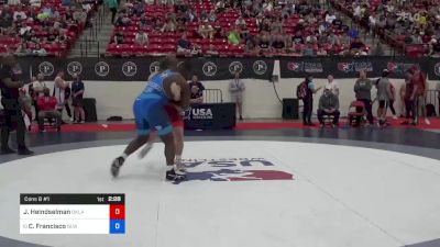 125 kg Cons 8 #1 - Joshua Heindselman, Oklahoma Regional Training Center vs Ceron Francisco, Nittany Lion Wrestling Club / TMWC