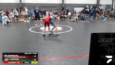 74-80 lbs Round 3 - Mia Rodriguez, Thunder Mountain Wrestling Club vs Keely Huffman, COWA