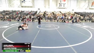 99 lbs Cons. Round 3 - Jamie Green, Eden Wrestling Club vs Gryphon Foster, Cazenovia Creatures Wrestling Club