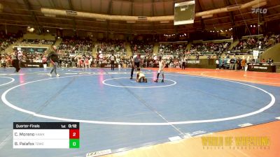 40 lbs Quarterfinal - Christopher Moreno, Hawkeye WC vs Brandon Palafox, Top Dog Wrestling Club