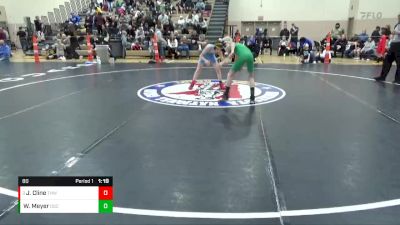 80 lbs Round 2 - Jayden Cline, THWC vs Weston Meyer, Osceola