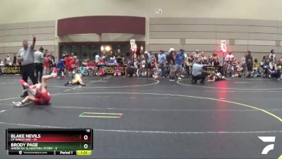 100 lbs Round 4 (6 Team) - Blake Nevils, CP Wrestling vs Brody Page, American Gladiators-Storm