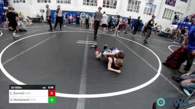 52-55 lbs Quarterfinal - Colten Sumrall, Harrah Little League Wrestling vs Grant McCasland, Perkins