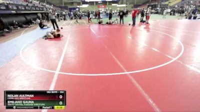 132 lbs Cons. Round 4 - Emiliano Gauna, South Central Punisher Wrestling vs Nolan Aultman, Camel Kids Wrestling