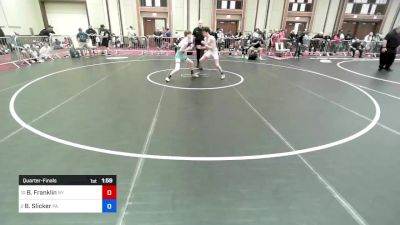 113 lbs Quarterfinal - Brody Franklin, Ny vs Brady Slicker, Pa