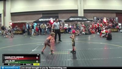 41 lbs Round 3 (4 Team) - Charlotte Groene, Spatola Wrestling vs Link Blair, Panhandle All-Stars