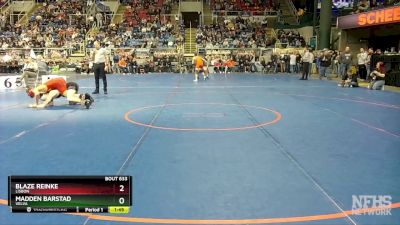 152 lbs Quarterfinal - Blaze Reinke, Lisbon vs Madden Barstad, Velva