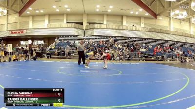 85 lbs Round 5 (6 Team) - Zander Ballenger, Delta Wrestling Club Inc. vs Elisha Parsons, Webo Wrestling Club